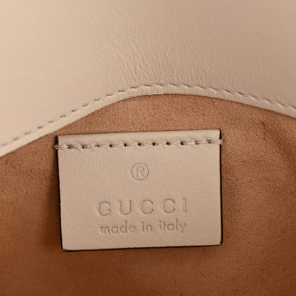 Gucci Calfskin Matelasse Super Mini GG Marmont Shoulder Bag White 6 of 14