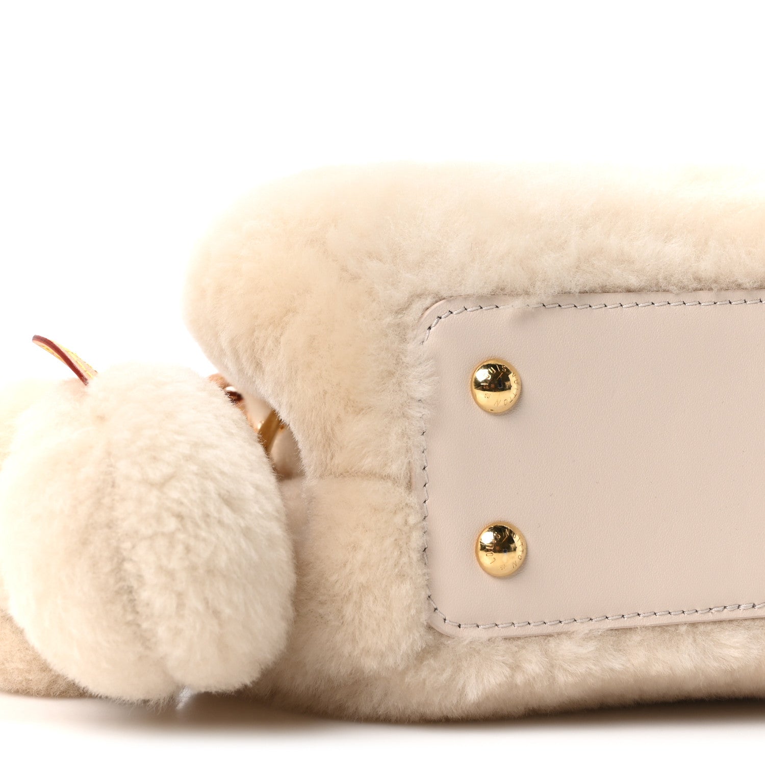 Louis Vuitton Shearling Caousnow Capucines Cream 8 of 10