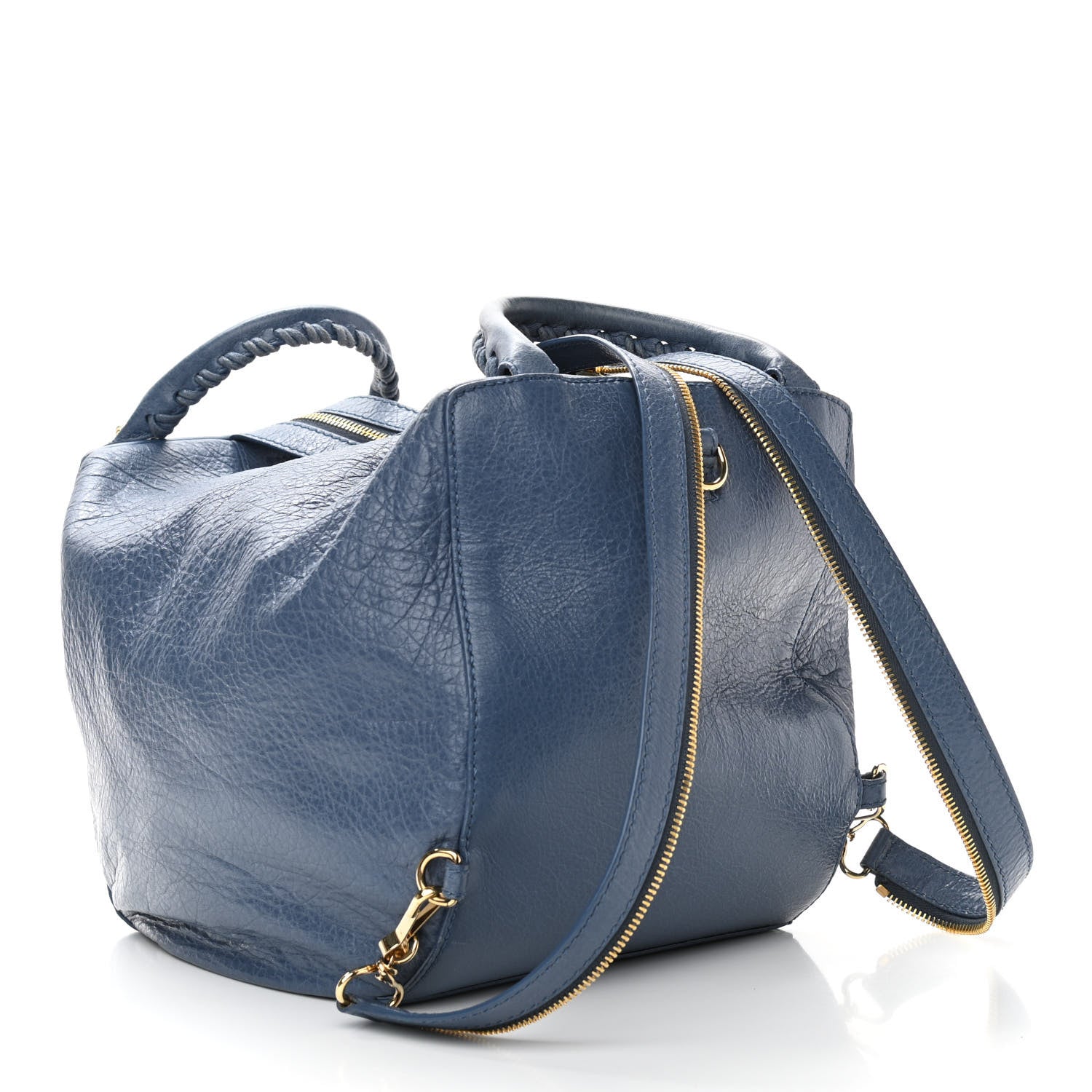 Balenciaga Agneau Giant 12 Gold Hardware Traveler Convertible Backpack Bleu Persan 4 of 11