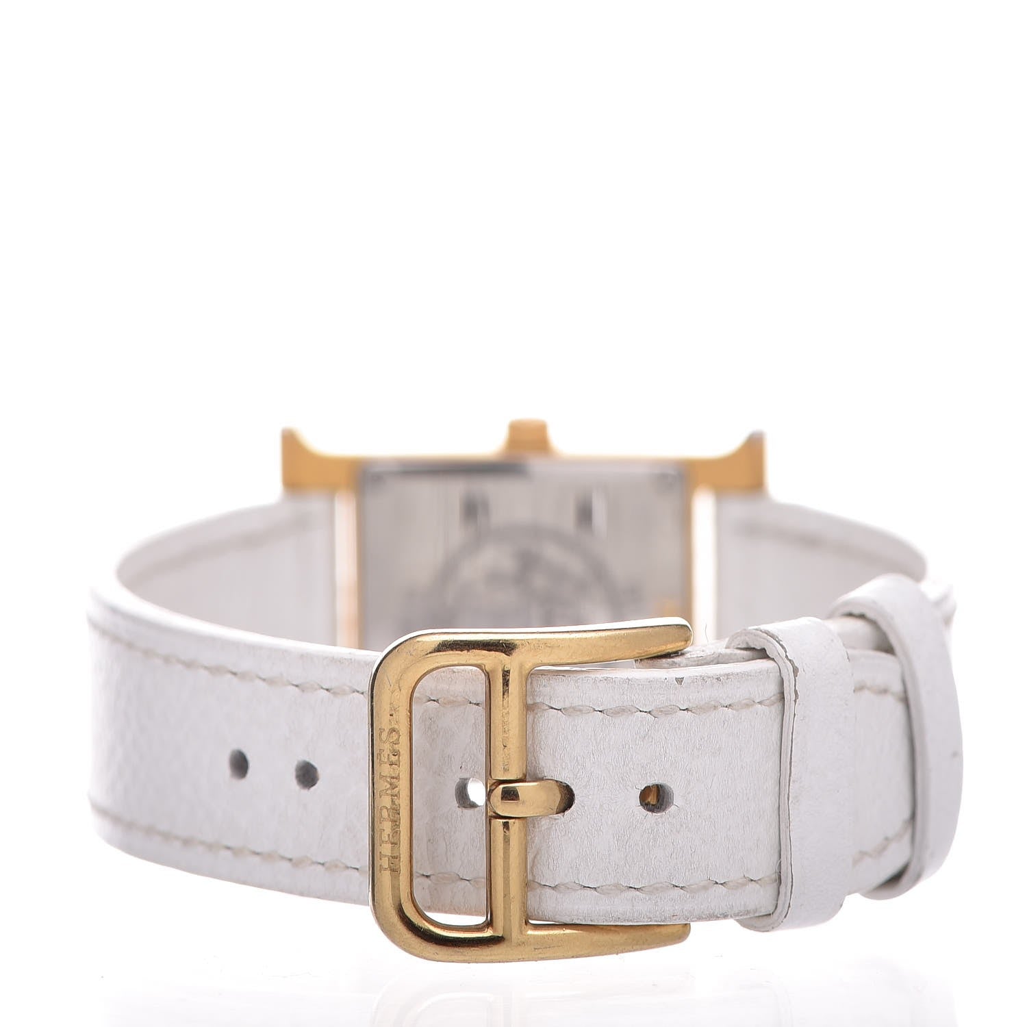 Hermes Stainless Steel Epsom 21mm Heure H Hour Quartz Watch Blanc 4 of 6