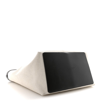 Bottega Veneta Canvas Mix Nappa Intrecciato Medium Flip Flap Tote Natural Fondant 4 of 12