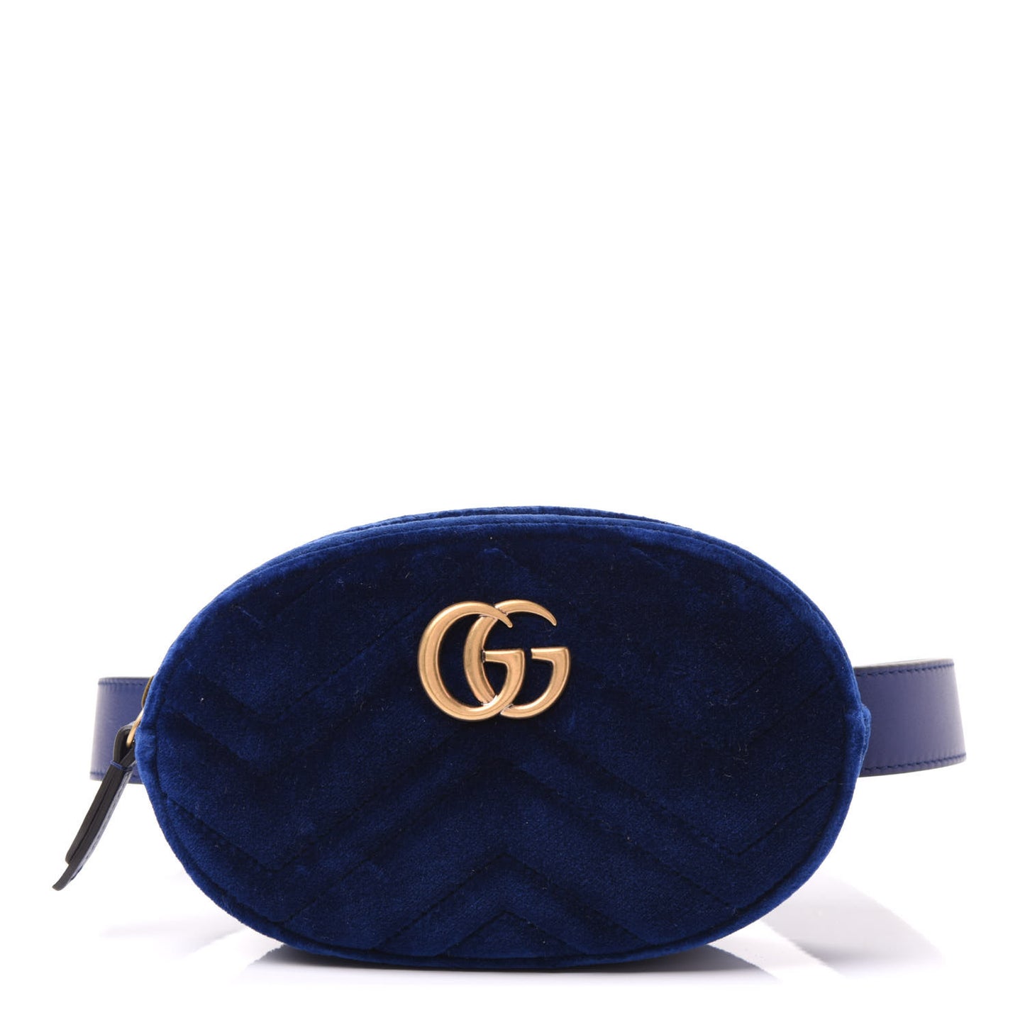 Velvet Matelasse GG Marmont Belt Bag 85 34 Cobalt Blue