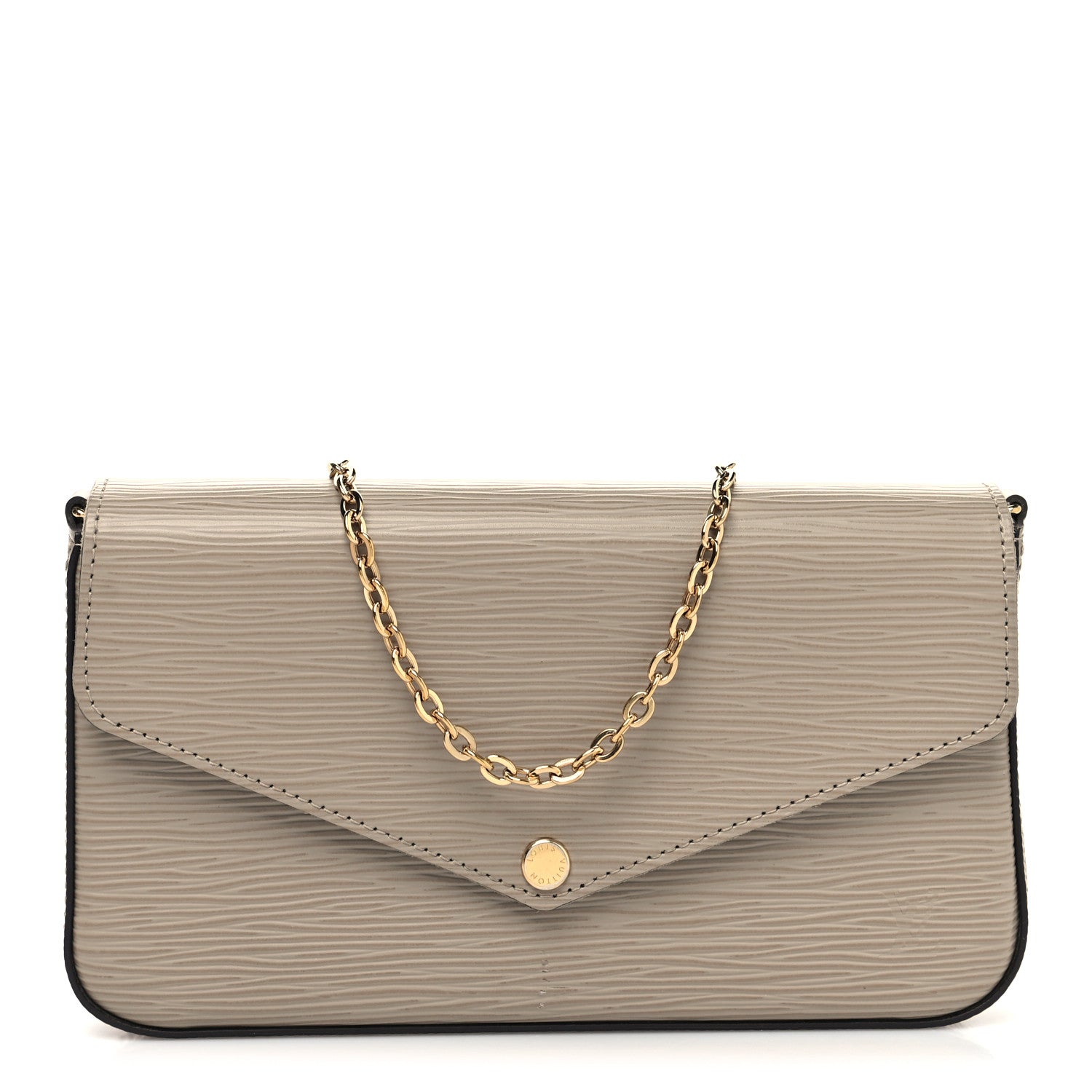 Louis Vuitton Epi Felicie Pochette Chain Wallet Galet 3 of 14