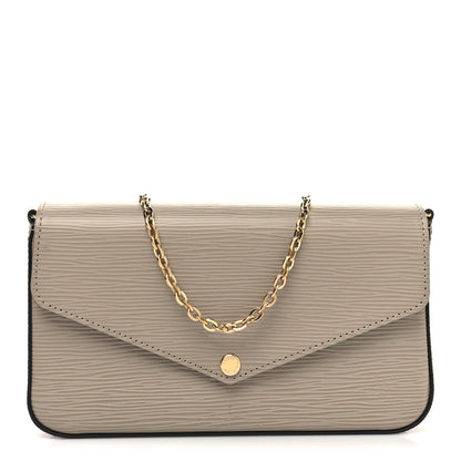 Louis Vuitton Epi Felicie Pochette Chain Wallet Galet 3 of 14
