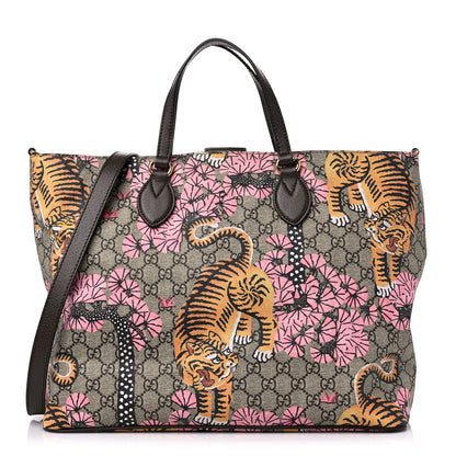 Gucci Soft GG Supreme Monogram Bengal Medium Crossbody Tote Beige Pink 1 of 11