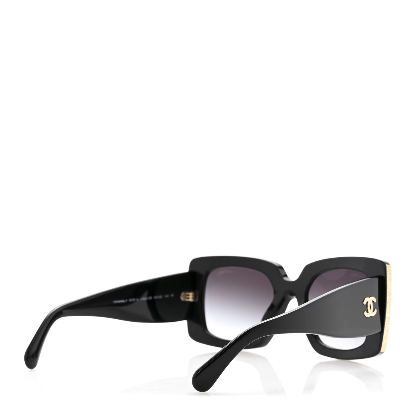 Acetate Rectangle Sunglasses 5435-A Black