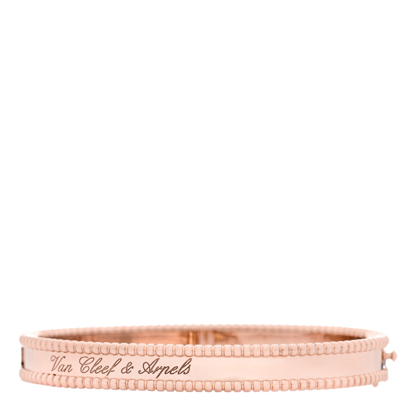 18K Rose Gold Perlee Signature Bangle Bracelet M