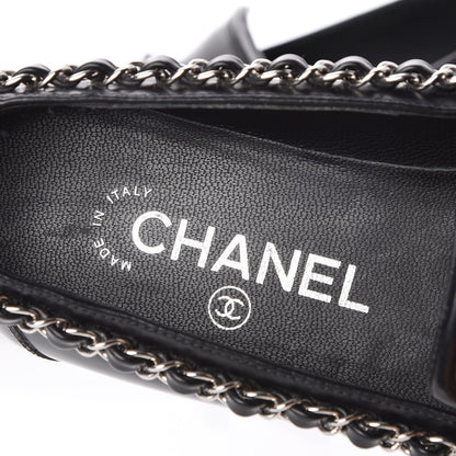 Chanel Calfskin CC Chain Moccasin Loafers 35 Black 8 of 11