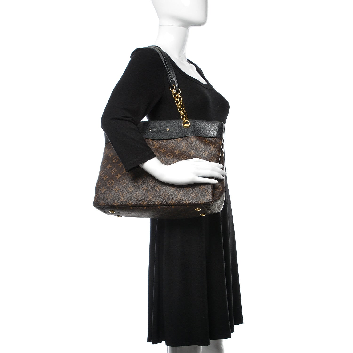 Louis Vuitton Monogram Pallas Shopper Black 2 of 14