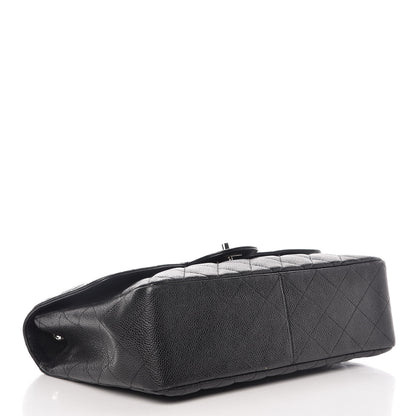 Chanel Caviar Quilted Jumbo Single Flap Black 4 of 9