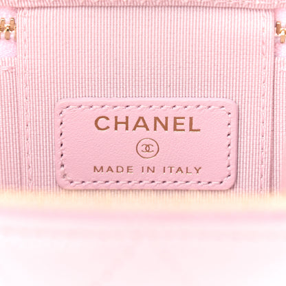 Chanel Caviar Quilted Mini Vanity Case With Chain Light Pink 6 of 9