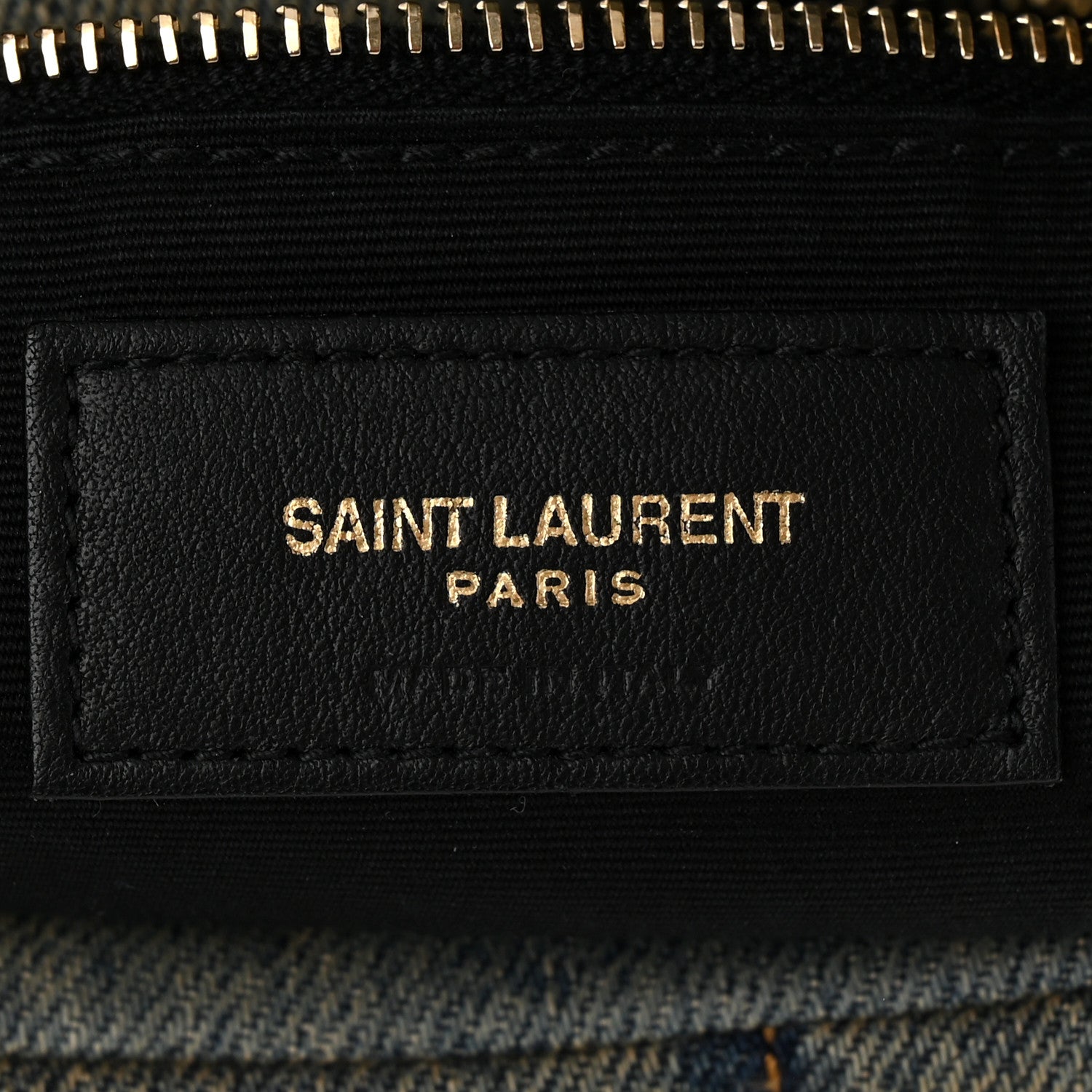 Saint Laurent Denim Quilted Small Loulou Puffer Monogram Chain Satchel Rodeo Blue 6 of 10