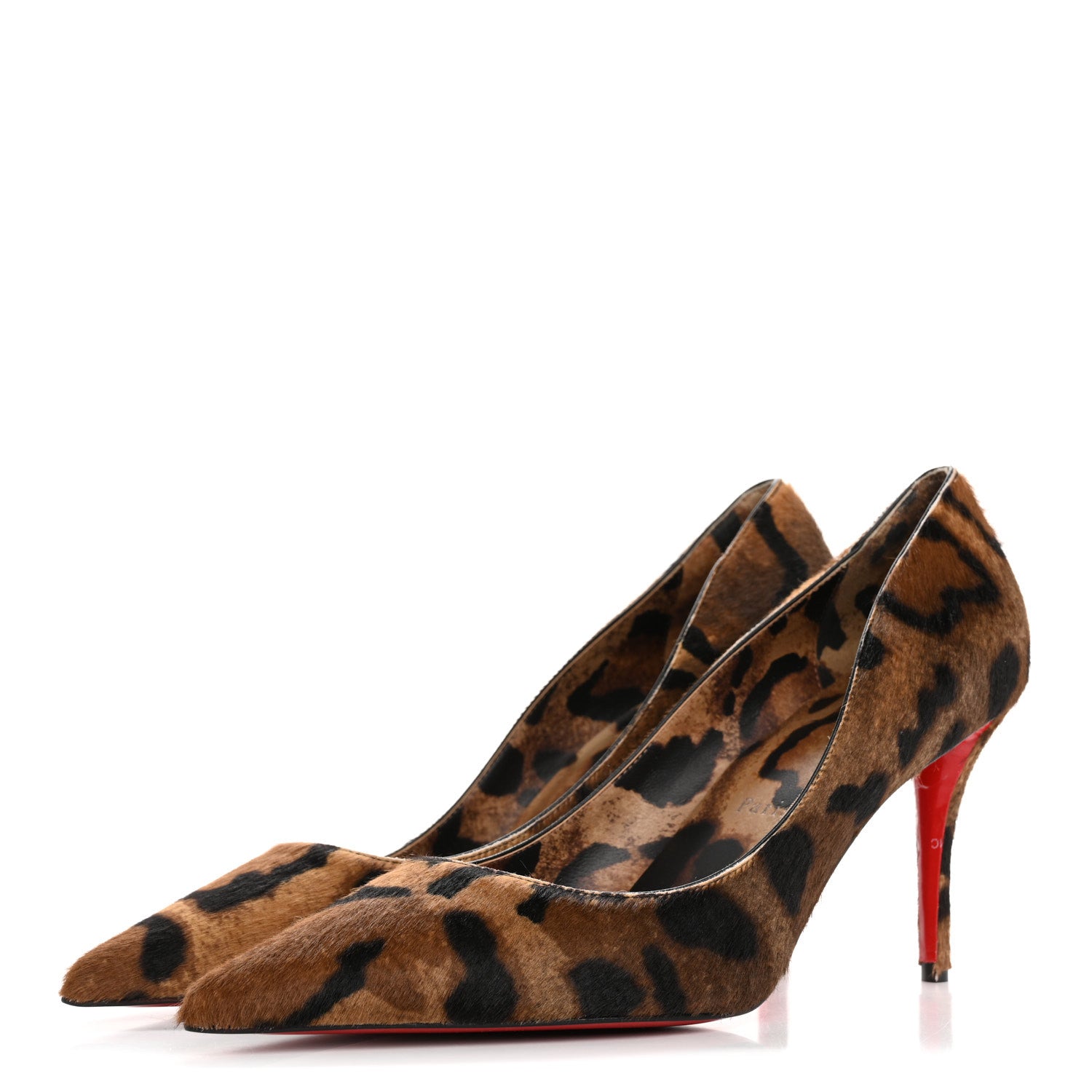 Christian Louboutin Pony Hair Bengali Print Miss Z 80 Pumps 39 Brown 4 of 9