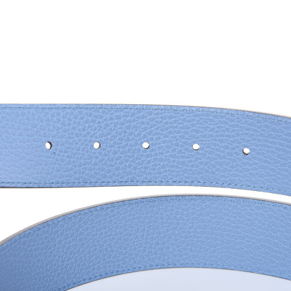 Gucci Dollar Calfskin 1973 Reversible Belt 90 36 Black Mineral Blue 5 of 6