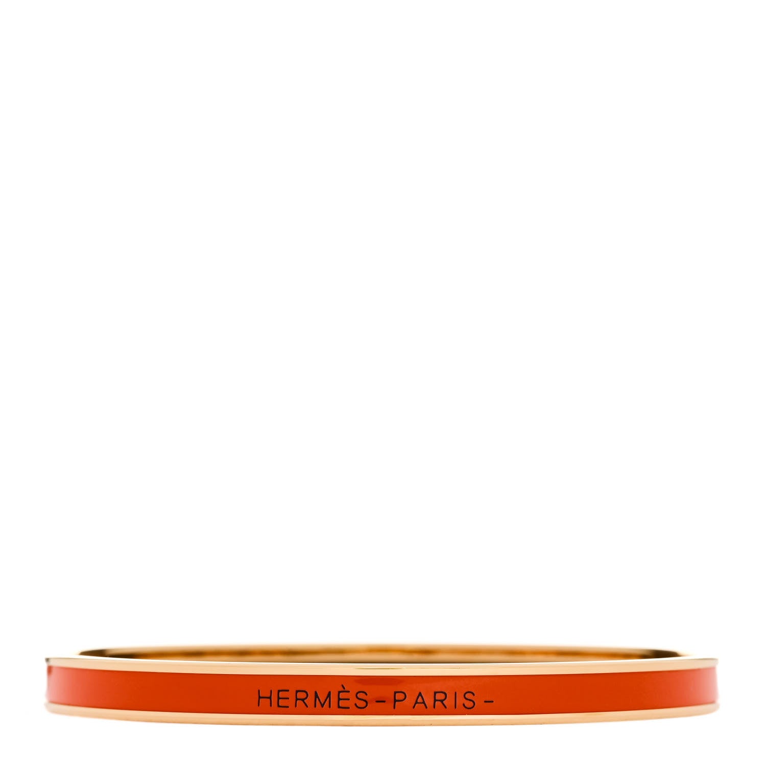 Hermes Enamel Uni Bangle 65 Orange Fruite 1 of 6