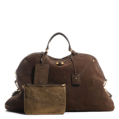 Saint Laurent Suede Muse Weekender Brown 3 of 9