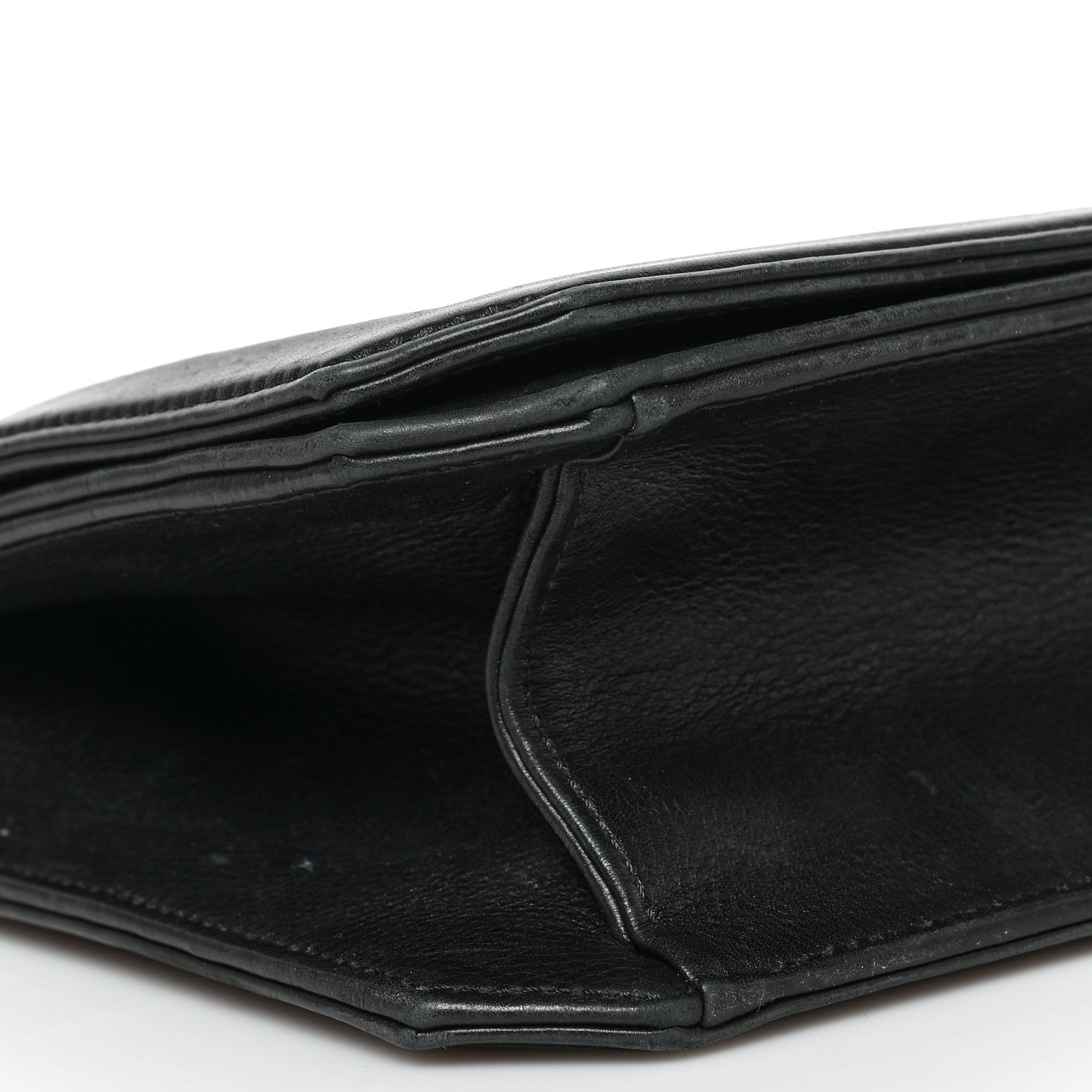 Chanel Calfskin Quilted Large Chain Link Full Flap Black 7 of 10