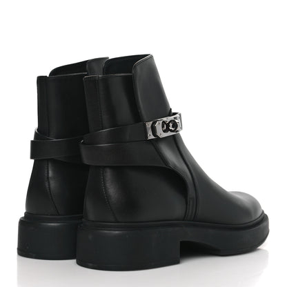 Hermes Calfskin Veo Ankle Boots 38 Black 4 of 8