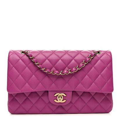 Chanel Caviar Quilted Medium Double Flap Purple 1 of 11