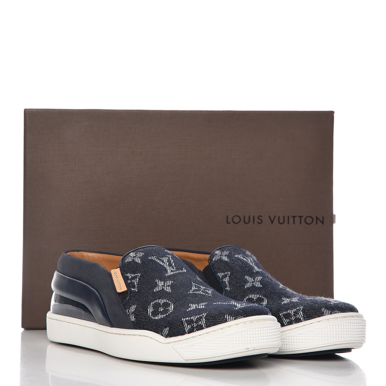 Louis Vuitton Denim Monogram Tempo Sneakers 35.5 Blue 10 of 10