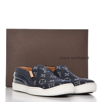 Louis Vuitton Denim Monogram Tempo Sneakers 35.5 Blue 10 of 10