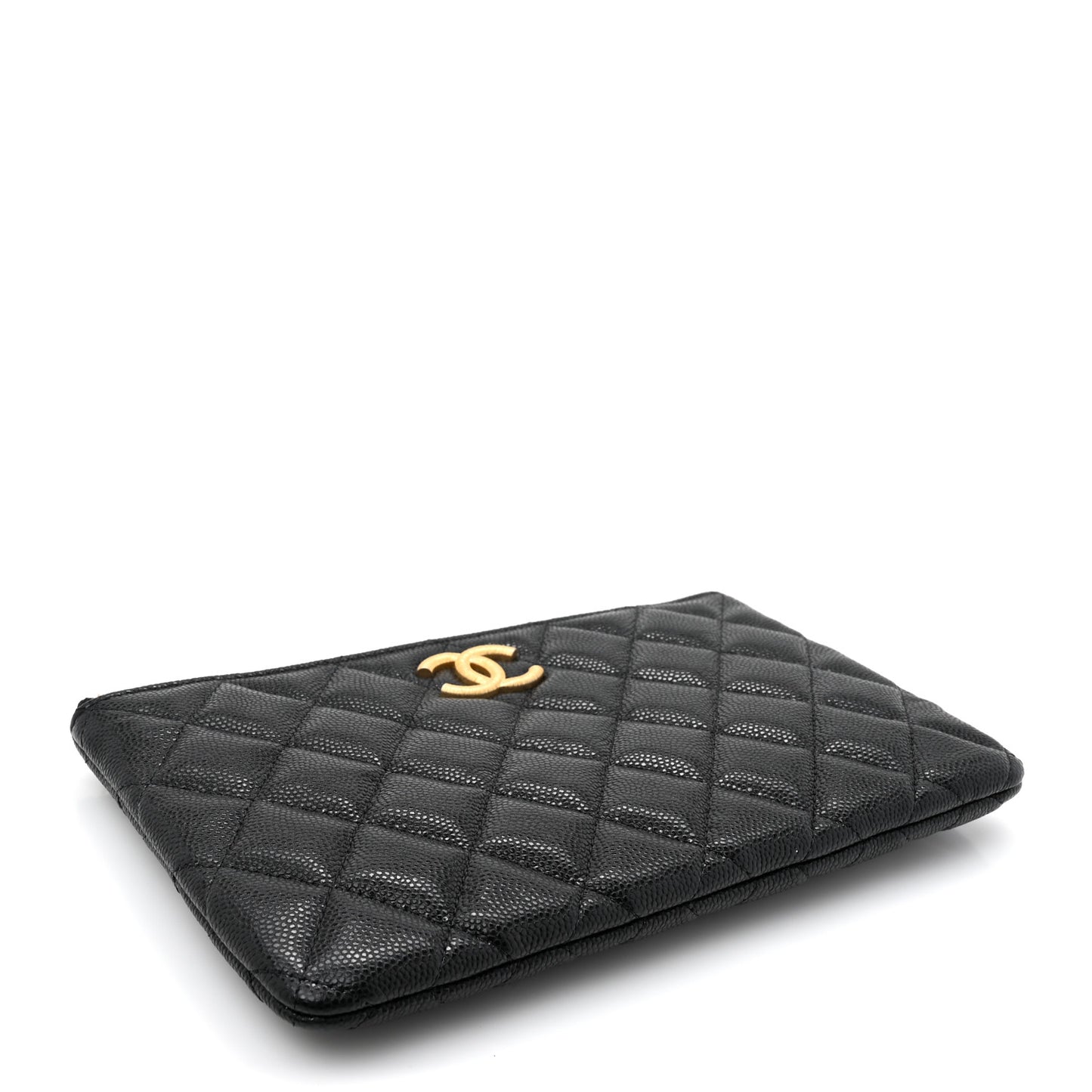 Caviar Quilted Small CC Cosmetic Case Black