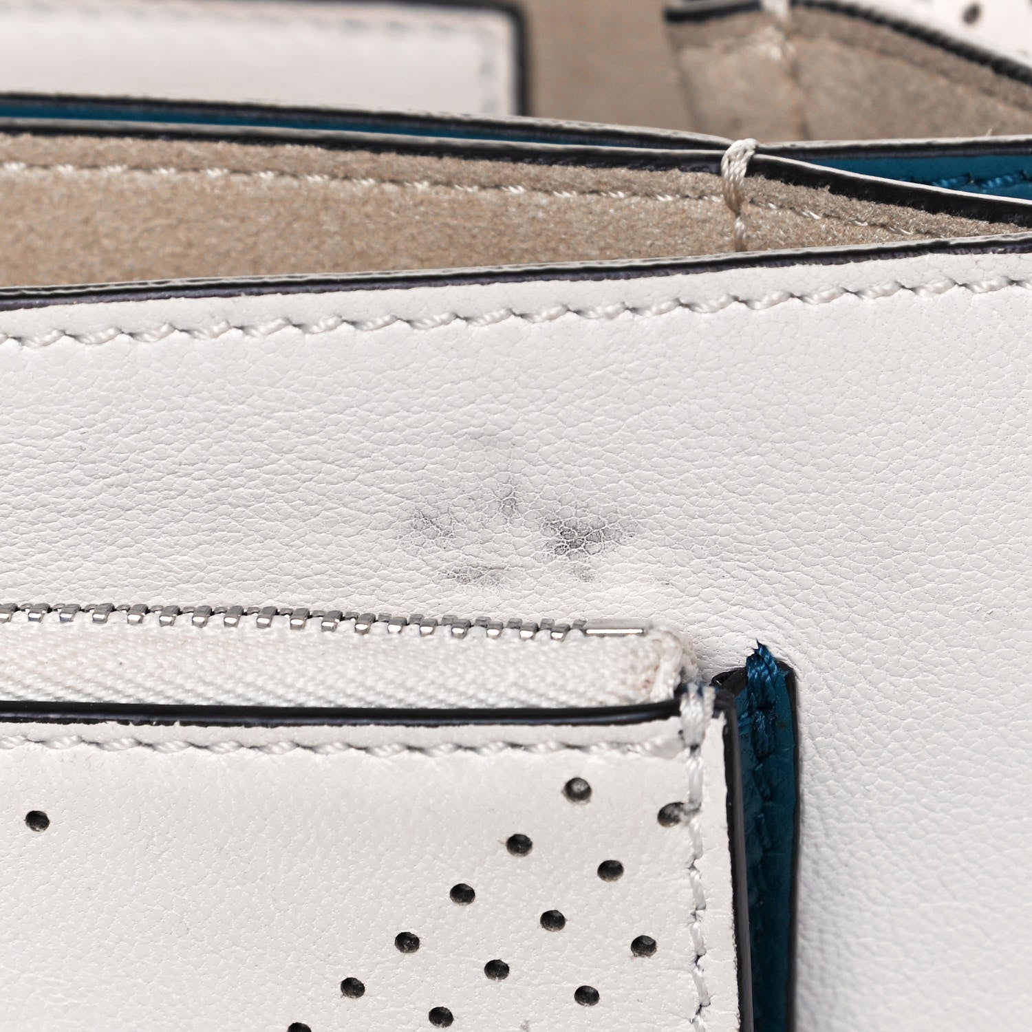 Givenchy Lambskin Perforated Small GV3 Shoulder Bag White 9 of 20