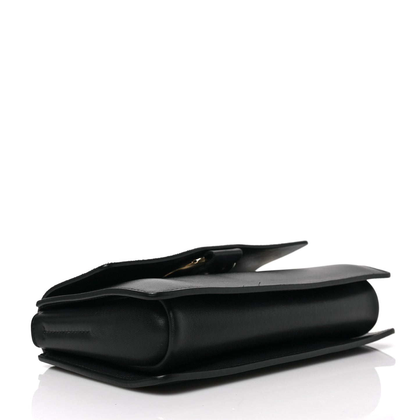 Suede Calfskin Small Faye Shoulder Bag Black