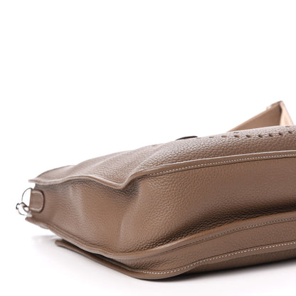 Hermes Taurillon Clemence Evelyne III GM Etoupe 8 of 11