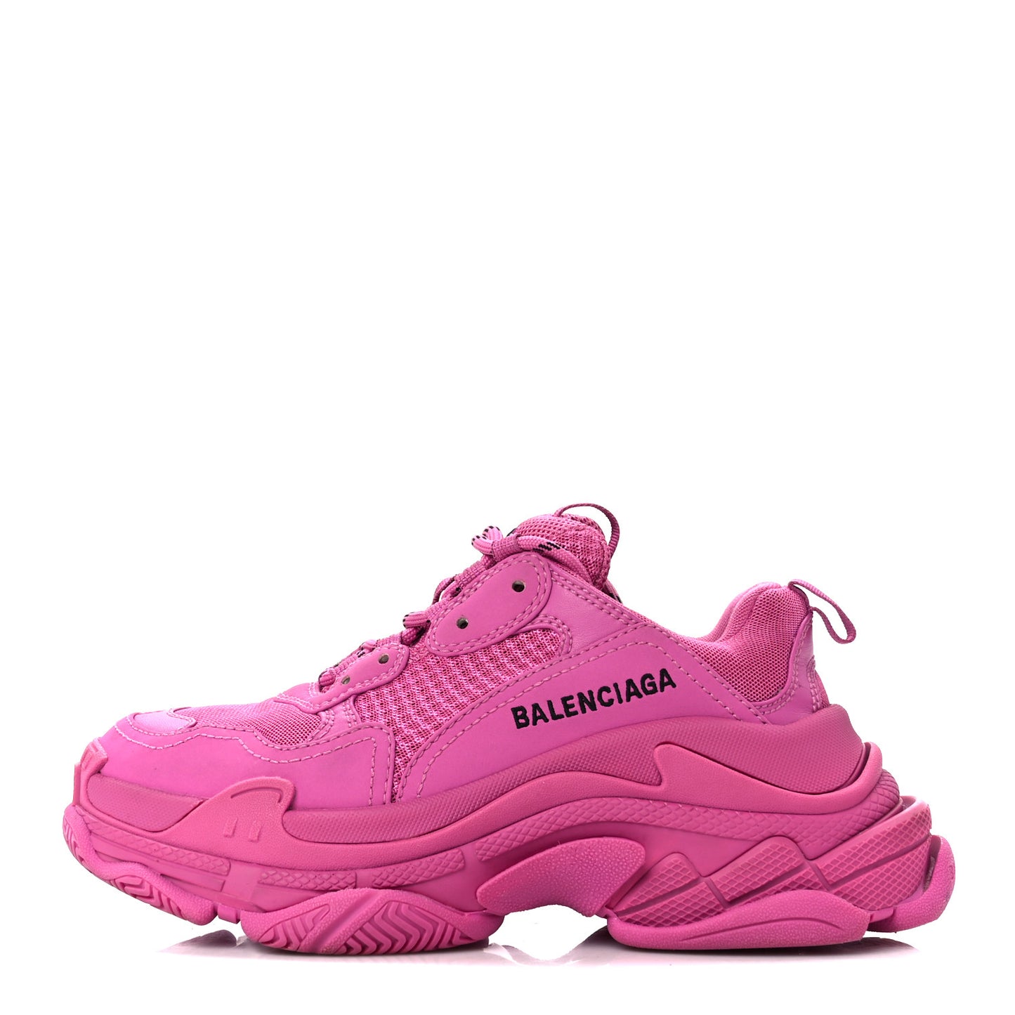 Fabric Mesh Womens Triple S Sneakers 36 Fluo Pink