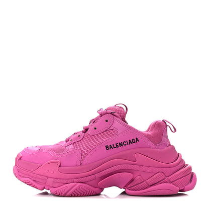 Balenciaga Fabric Mesh Womens Triple S Sneakers 36 Fluo Pink 1 of 8