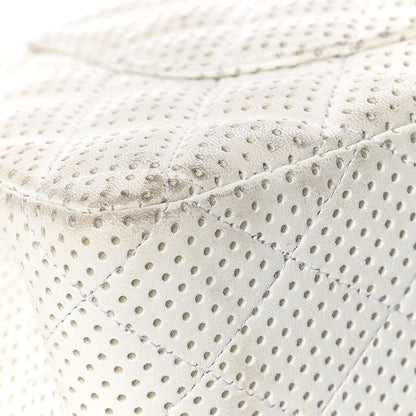Chanel Lambskin Perforated Medium Double Flap White 13 of 26