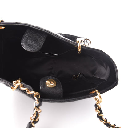 Chanel Caviar Quilted Petit Shopping Tote PST Black 5 of 13