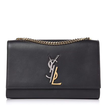 Saint Laurent Calfskin Medium Monogram Kate Satchel Black 1 of 8