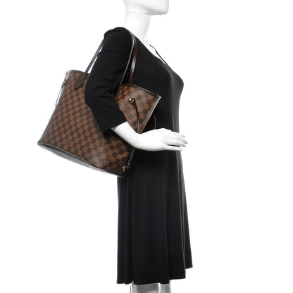 Louis Vuitton Damier Ebene Neo Neverfull MM Rose Ballerine 2 of 10