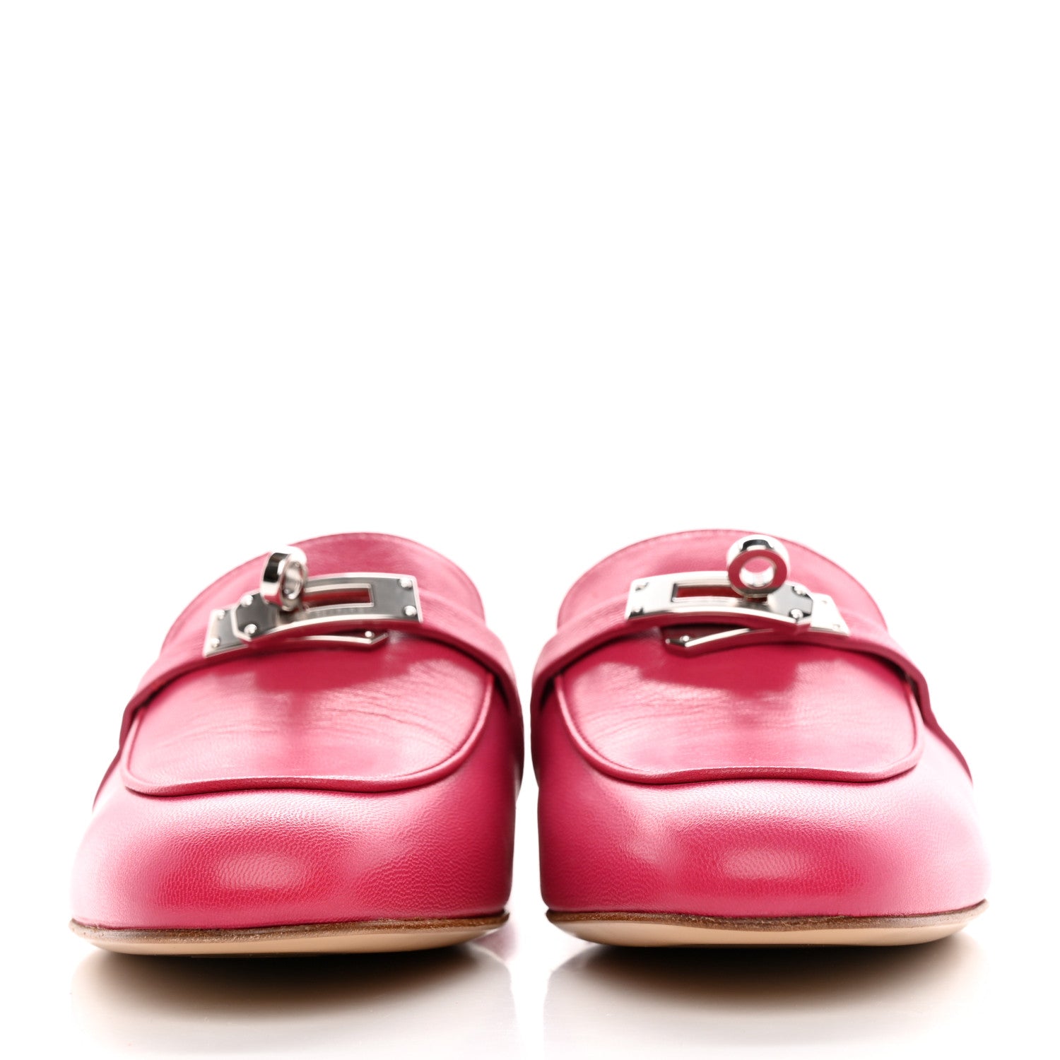Hermes Goatskin Oz Mules 37 Rose Framboise 2 of 9