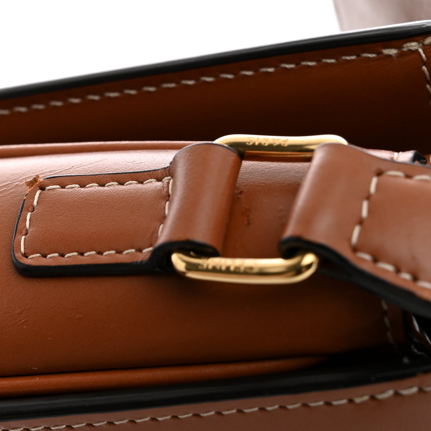 Triomphe Canvas Calfskin Medium Triomphe Bag Tan