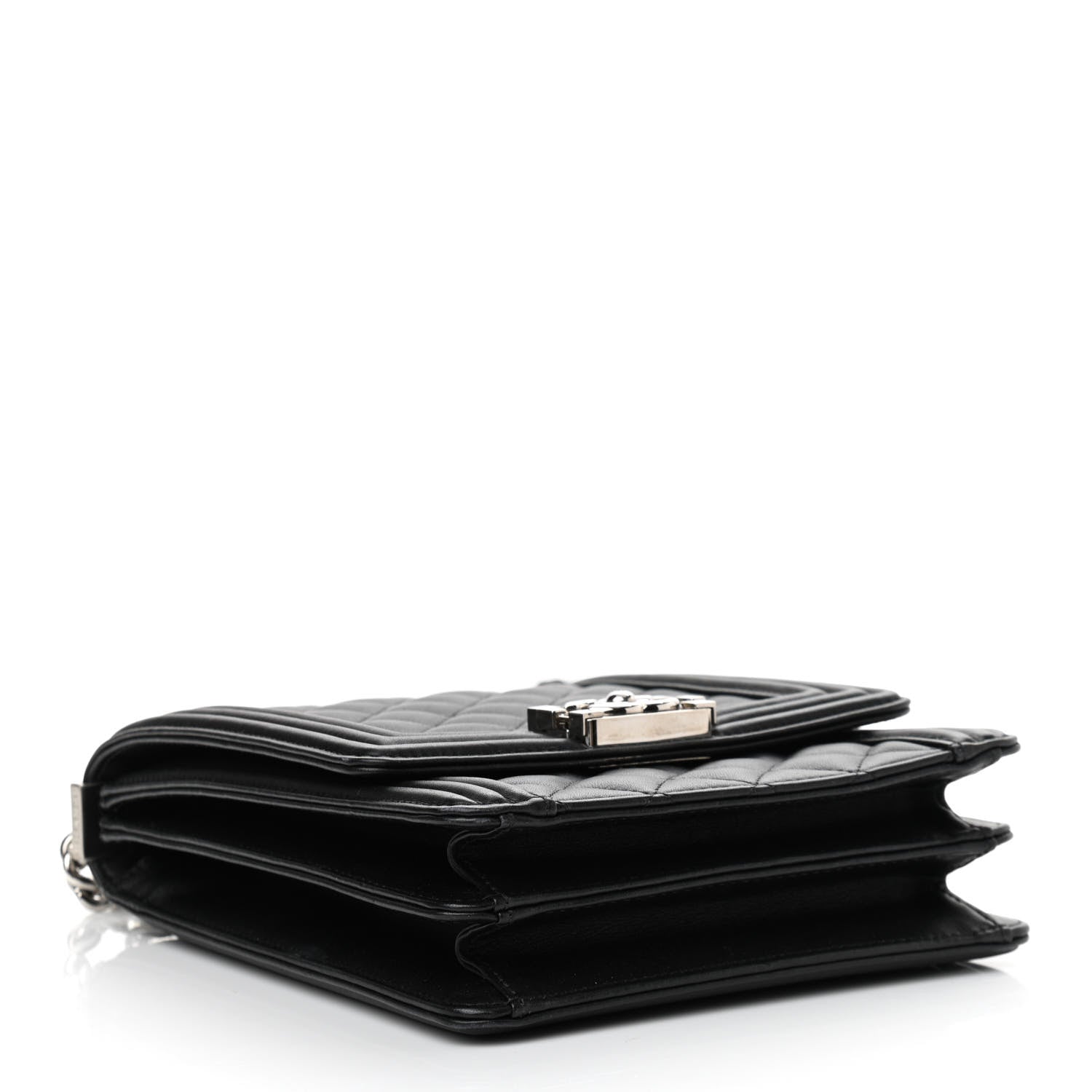 Chanel Calfskin Quilted North South Boy Flap Black 4 of 10