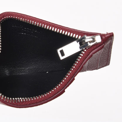Saint Laurent Grained Calfskin 5 Fragments Zip Pouch Card Holder Burgundy 5 of 7