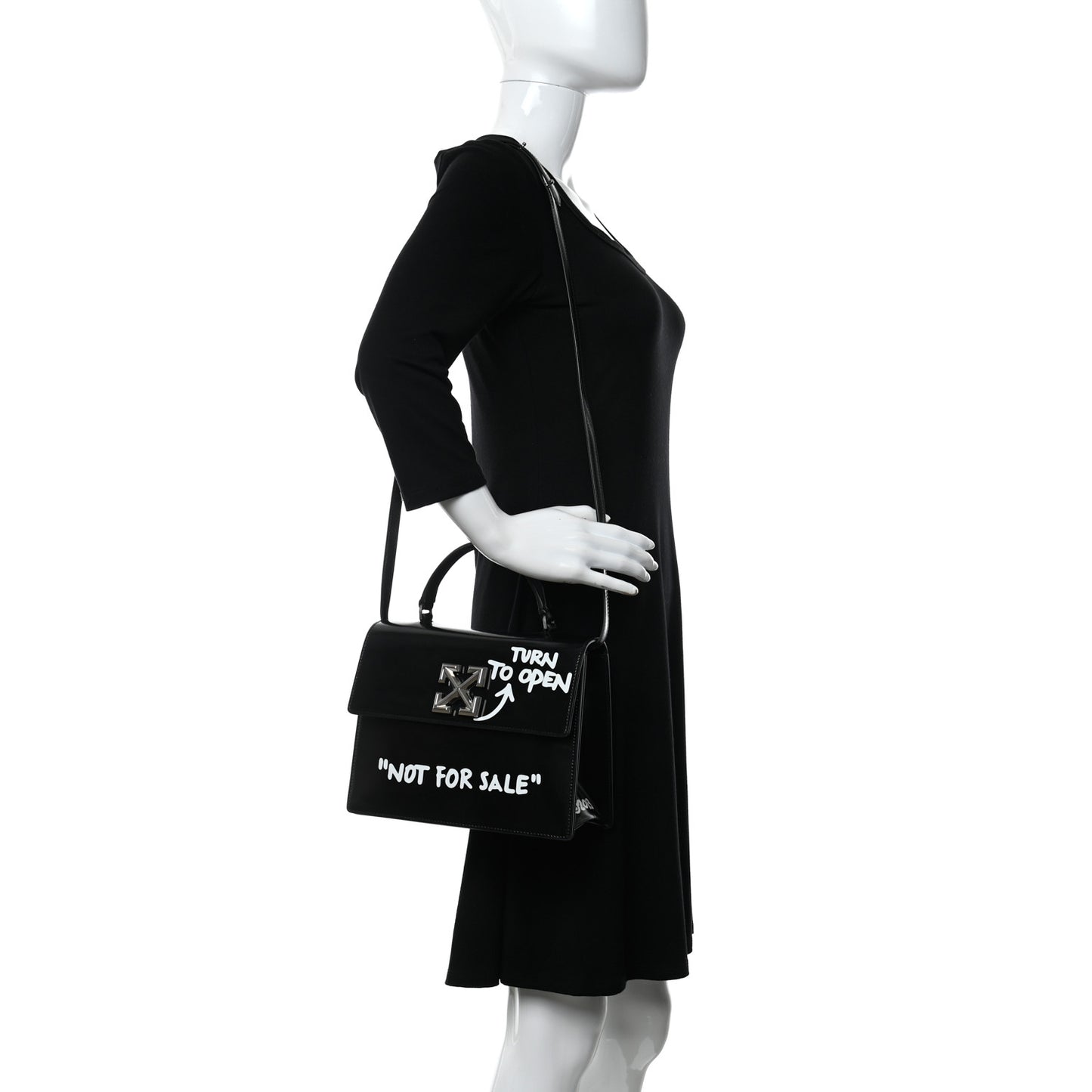 Calfskin Jitney 2.8 Not For Sale Shoulder Bag Black