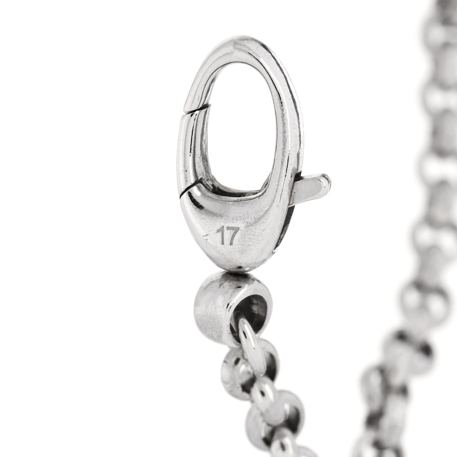 Gucci Sterling Silver Bamboo Heart Charm Bracelet 5 of 5