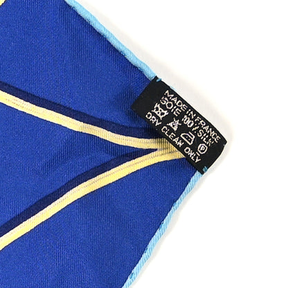 Hermes Silk Les Domes Celestes Scarf 90 Blue Multicolor 4 of 4