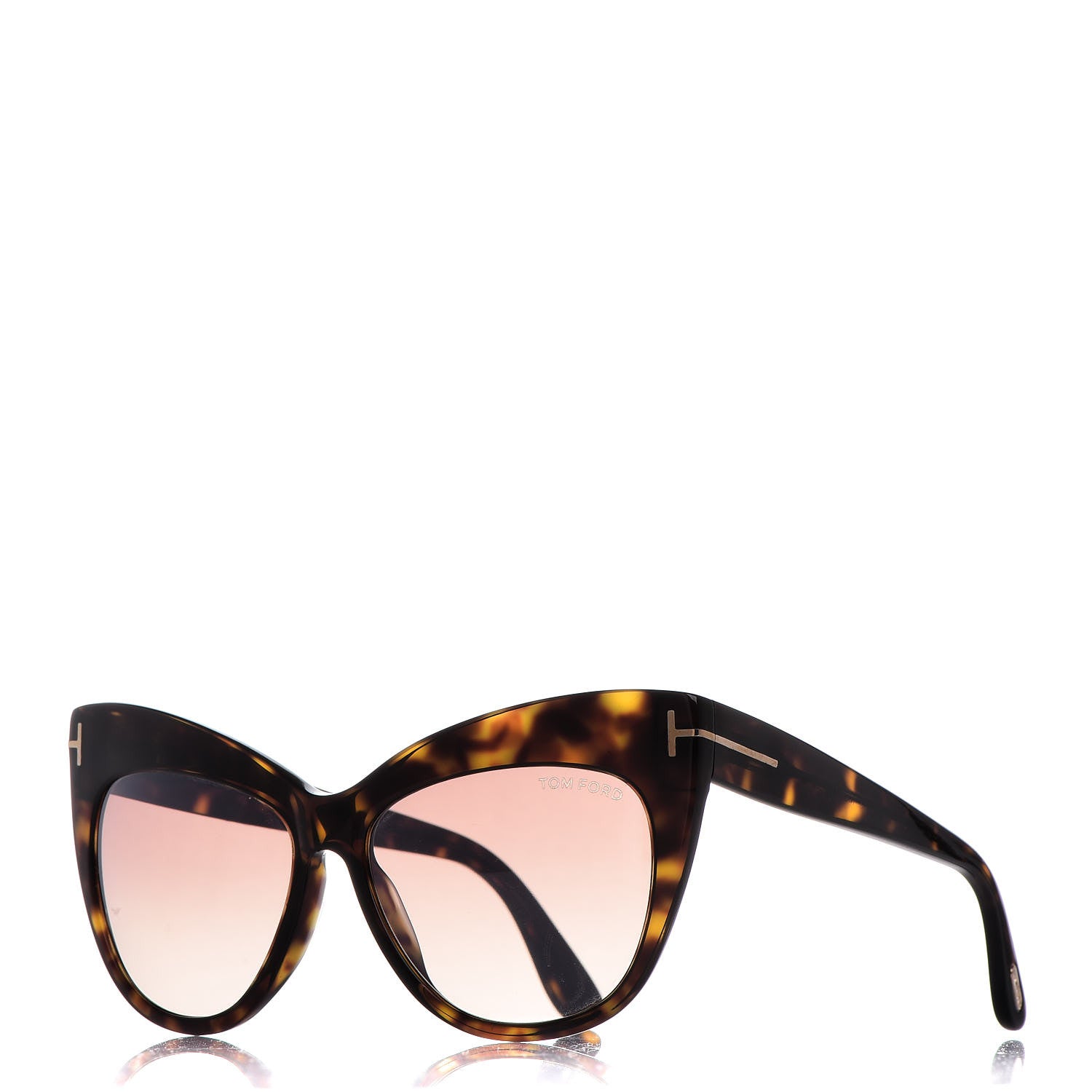 Tom Ford Nika Cat Eye Sunglasses TF523 Havana 1 of 9