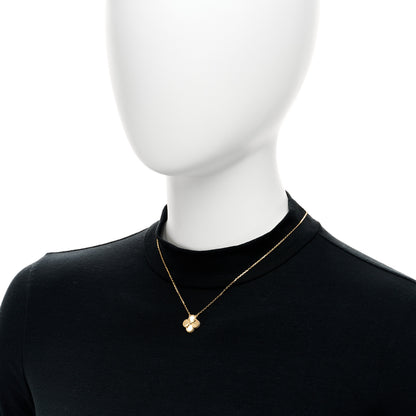 Van Cleef & Arpels 18K Yellow Gold Guilloche Vintage Alhambra Pendant Necklace 2 of 6