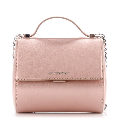 Givenchy Metallic Calfskin Mini Pandora Box Chain Crossbody Bag Light Pink 1 of 7