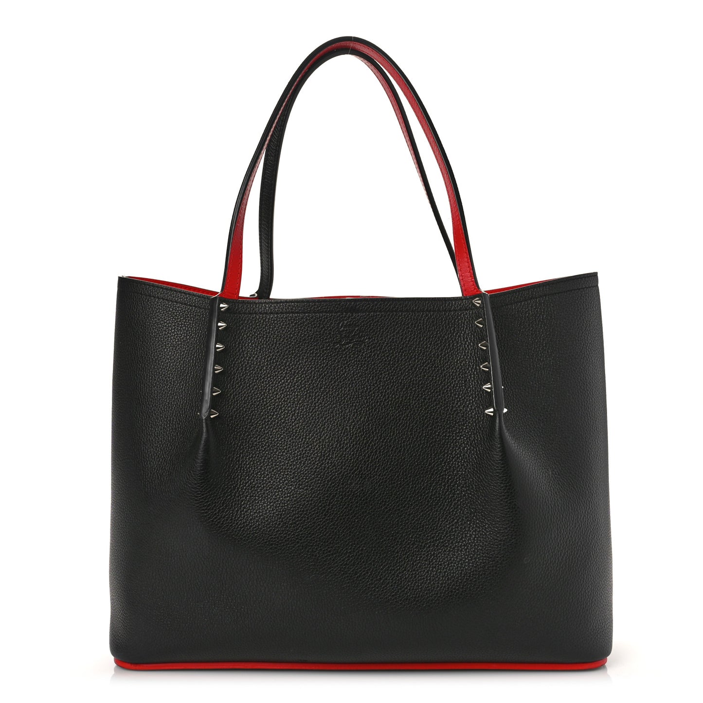 Calfskin Spiked Large Cabarock Shopper Tote Black