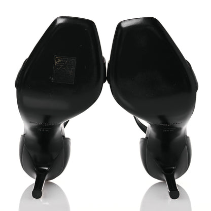 Saint Laurent Calfskin Amber 105 Ankle Strap Sandals 34.5 Black 6 of 13