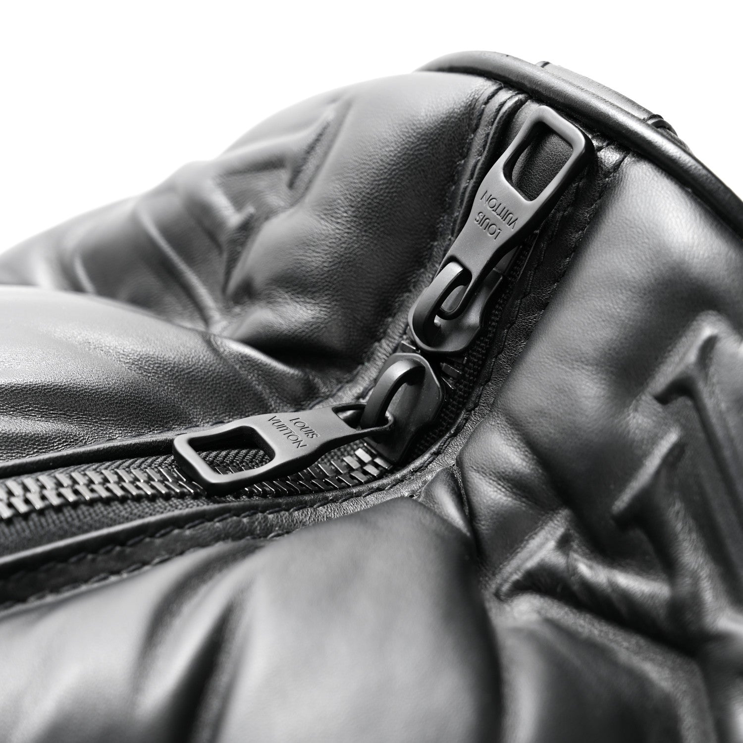 Louis Vuitton Lambskin Monogram Keepall Puffer XL Bandouliere 75 Black 10 of 11