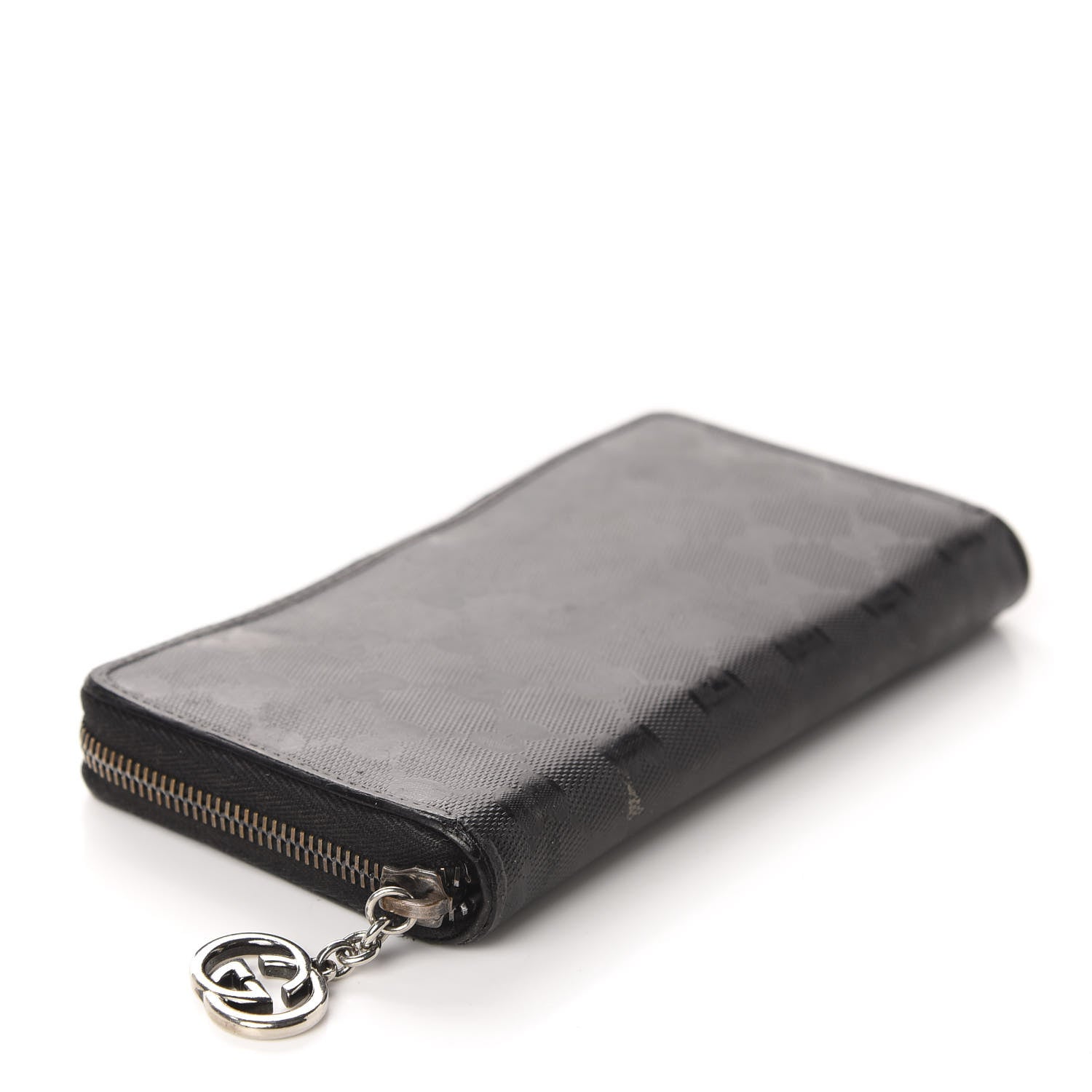 Gucci Imprime Monogram GG Pierce Zip Around Wallet Black 4 of 8