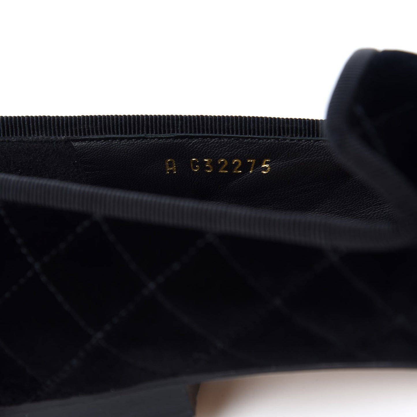 Velvet Quilted Cap Toe Womens CC Loafers 40 Black